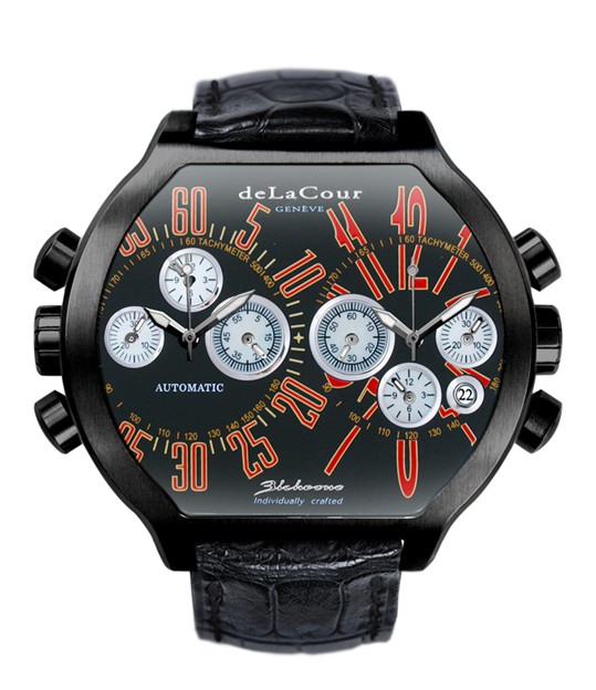 Replica DeLaCour BiChrono S2 Steel PVD Black and Red WAST2236-0982 Replica Watch Replica DeLaCour BiChrono S2 Steel PVD Black and Red WAST2236-0982 Replica Watch
